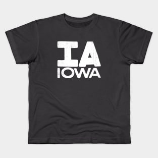 IA Iowa State Vintage Typography Kids T-Shirt